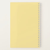 Hübsche Pastell-Yellow-Name-Schule Notizblock (Rückseite)