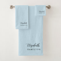 Hübsche Pastellblauer Personalisierter Badebeutel