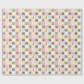 Hübsche PastellBlumen-21. Geschenkpapier (Flach)