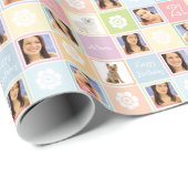 Hübsche PastellBlumen-21. Geschenkpapier (Rolleneckpunkt)