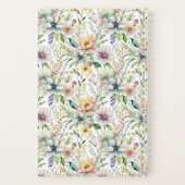 Hübsche Pastellblumenmuster personalisiert Notizblock (Rückseite)