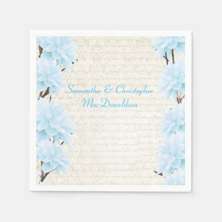 Hübsche Pastellblütenhochzeit Serviette
