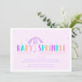 Hübsche Pastelle, Babysprinkle-Dusche Einladung (Stehend Vorderseite)