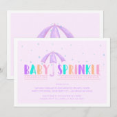 Hübsche Pastelle, Babysprinkle-Dusche Einladung (Vorne/Hinten)