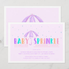 Hübsche Pastelle, Babysprinkle-Dusche Einladung