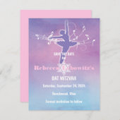 Hübsche Pastelle Ballett Tanz, Tanz Save the Date Einladung (Vorne/Hinten)