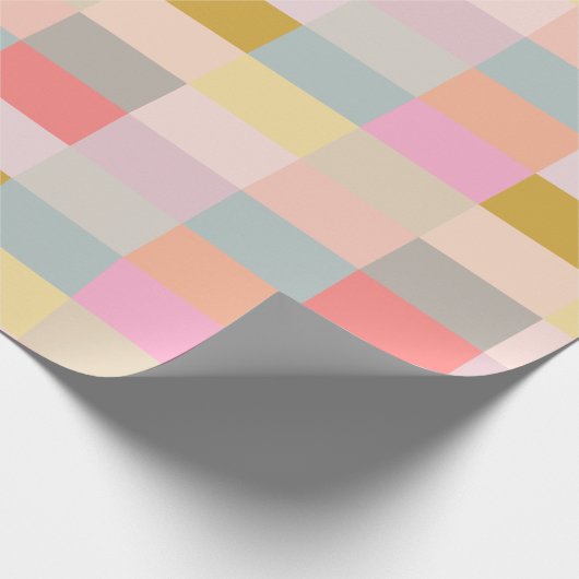 Hübsche Pastelle Einfaches geometrisches Muster Geschenkpapier (Ecke)