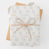 Hübsche Pastelle Erntedank Wrapping Paper Sheets Geschenkpapier Set (Beispiel)