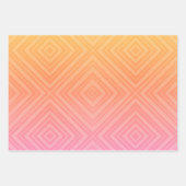 Hübsche Pastelle Hypnotic Diamond Moderner Pop Kun Geschenkpapier Set (Vorderseite)