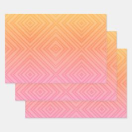 Hübsche Pastelle Hypnotic Diamond Moderner Pop Kun Geschenkpapier Set