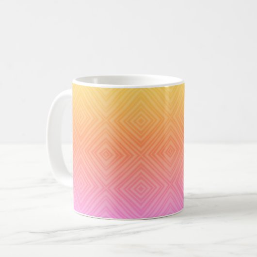 Hübsche Pastelle Hypnotic Diamond Moderner Pop Kun Kaffeetasse (Vorderseite Links)
