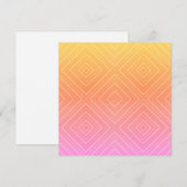 Hübsche Pastelle Hypnotic Diamond Moderner Pop Kun Mitteilungskarte (Vorne/Hinten)