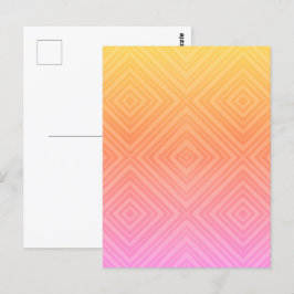 Hübsche Pastelle Hypnotic Diamond Moderner Pop Kun Postkarte