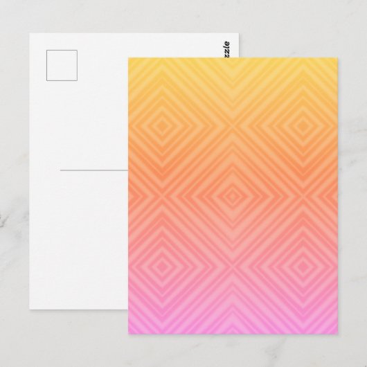 Hübsche Pastelle Hypnotic Diamond Moderner Pop Kun Postkarte (Vorne/Hinten)