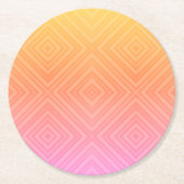 Hübsche Pastelle Hypnotic Diamond Moderner Pop Kun Runder Pappuntersetzer (Vorderseite)