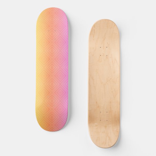 Hübsche Pastelle Hypnotic Diamond Moderner Pop Kun Skateboard (Vorderseite)