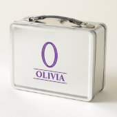 Hübsche Pastelle Lila Metall Brotdose (Rückseite)