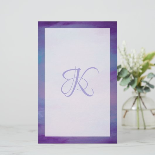 Hübsche Pastelle | Niedlich Pink Cloud Lila Blue S Briefpapier (Stehend Vorderseite)