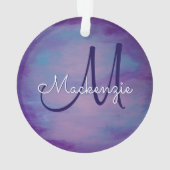 Hübsche Pastelle | Niedlich Pink Cloud Lila Blue S Ornament (Rückseite)