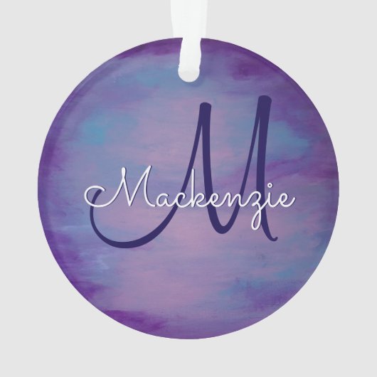 Hübsche Pastelle | Niedlich Pink Cloud Lila Blue S Ornament (Rückseite)