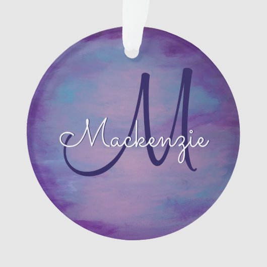 Hübsche Pastelle | Niedlich Pink Cloud Lila Blue S Ornament (Vorderseite)