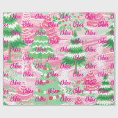 Hübsche Pastelle Personalisiert Geschenkpapier (Flach)