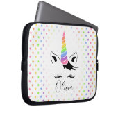 Hübsche Pastelle Unicorn Laptopschutzhülle (Vorne Rechts)
