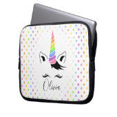 Hübsche Pastelle Unicorn Laptopschutzhülle (Vorderseite Links)