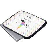 Hübsche Pastelle Unicorn Laptopschutzhülle (Vorne Knopf)