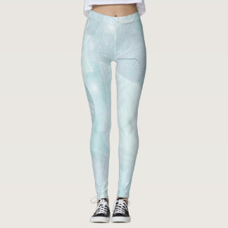 Hübsche Pastelle unter den Muscheln des Blauen Was Leggings