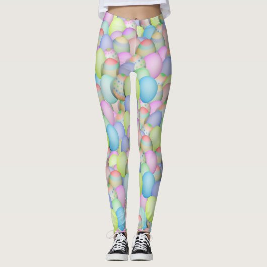 Hübsche Pastelleier Leggings (Vorderseite)