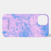 Hübsche Pastellfarbe personalisiert iPhone Hülle (Rückseite (Horizontal))