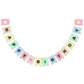 Hübsche Pastellfarben Ästhetische Glückwünsche zum Wimpelkette (Alle)