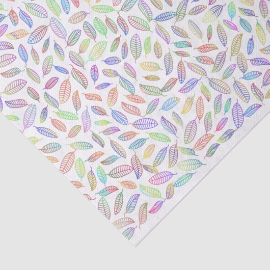 Hübsche Pastellfarben Leaf Skelettmuster Seidenpapier (Ausschnitt)
