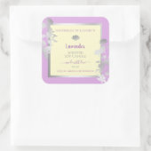 Hübsche Pastellfarben, Lila Cremerzeugnisse Quadratischer Aufkleber (Tasche)