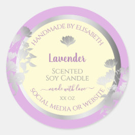 Hübsche Pastellfarben, Lila Cremerzeugnisse Runder Aufkleber