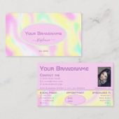 Hübsche Pastellfarben Marmor Marmorkuchen Visitenkarte (Vorne/Hinten)