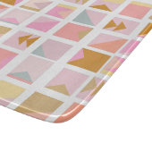 Hübsche Pastellfarben Modernes geometrisches Desig Schneidebrett (Ecke)
