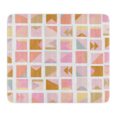 Hübsche Pastellfarben Modernes geometrisches Desig Schneidebrett (Vorderseite)