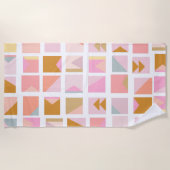 Hübsche Pastellfarben Modernes geometrisches Desig Strandtuch (Vorderseite)