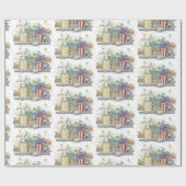 Hübsche Pastellfarben - Ostergeschenk Geschenkpapier (Flach)