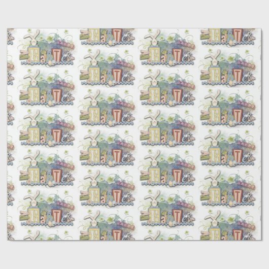 Hübsche Pastellfarben - Ostergeschenk Geschenkpapier (Flach)