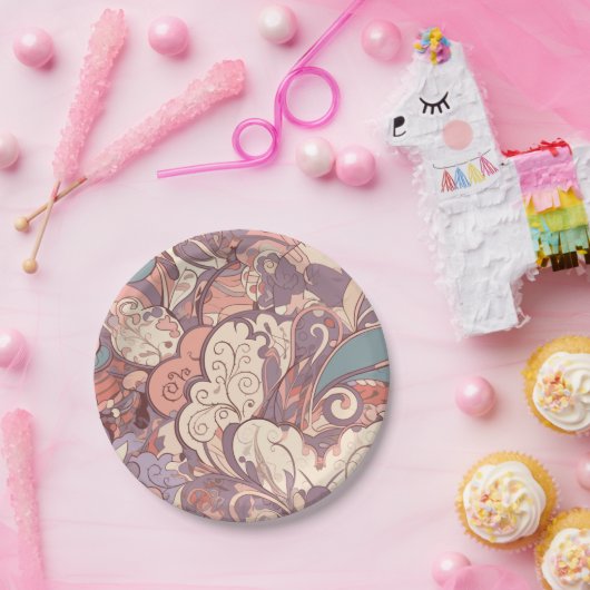 Hübsche Pastellfarben Pappteller (Party)