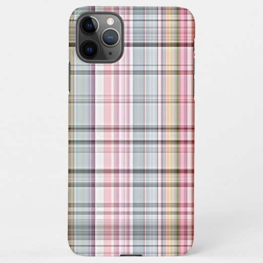 Hübsche Pastellfarben Rosa Lila Tartan Muster iPhone Hülle (Rückseite)