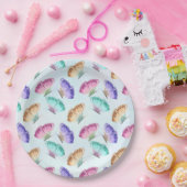 Hübsche Pastellfarben Wasserfarben Schmetterlingsm Pappteller (Party)