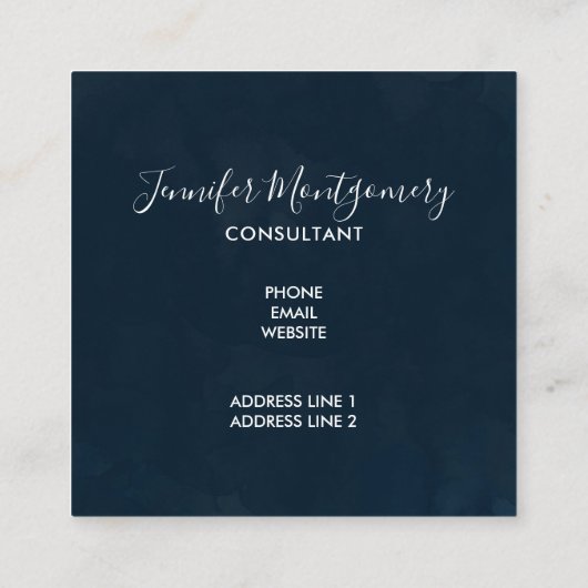 Hübsche Pastellfarben Wasserfarben Schmetterlingsm Quadratische Visitenkarte (Rückseite)