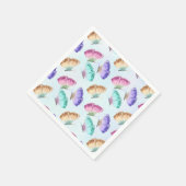 Hübsche Pastellfarben Wasserfarben Schmetterlingsm Serviette (Ecke)