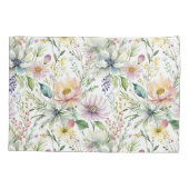Hübsche pastellfarbene Blumenmuster Kissenbezug (Rückseite)