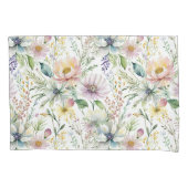 Hübsche pastellfarbene Blumenmuster Kissenbezug (Vorderseite)