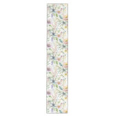 Hübsche pastellfarbene Blumenmuster Mittelgroßer Tischläufer (Vorderseite)